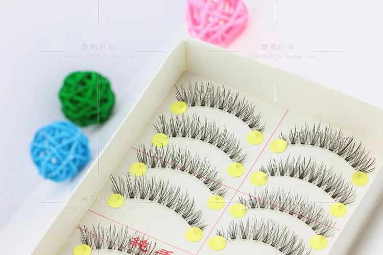 Dứa chị em 916 chéo lông mi giả Trang điểm tự nhiên nude mắt kéo dài giao keo ngắn - Lông mi giả