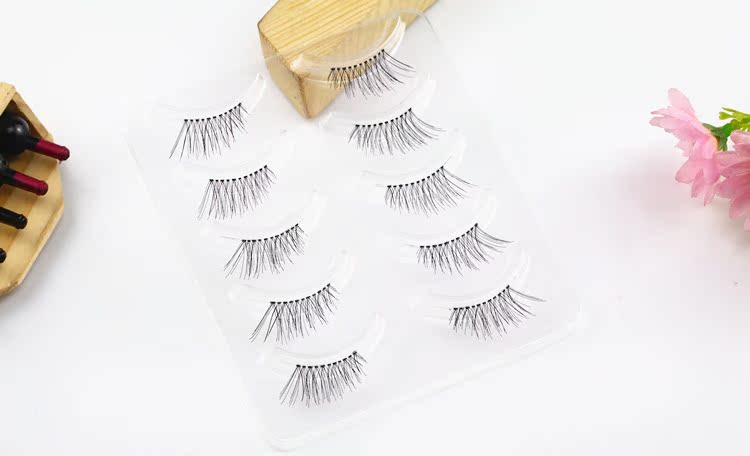 Dứa chị em mới tự nhiên lai chéo lông mi giả MF011 nude trang điểm mắt đuôi dài lông mi - Lông mi giả mi gân trong