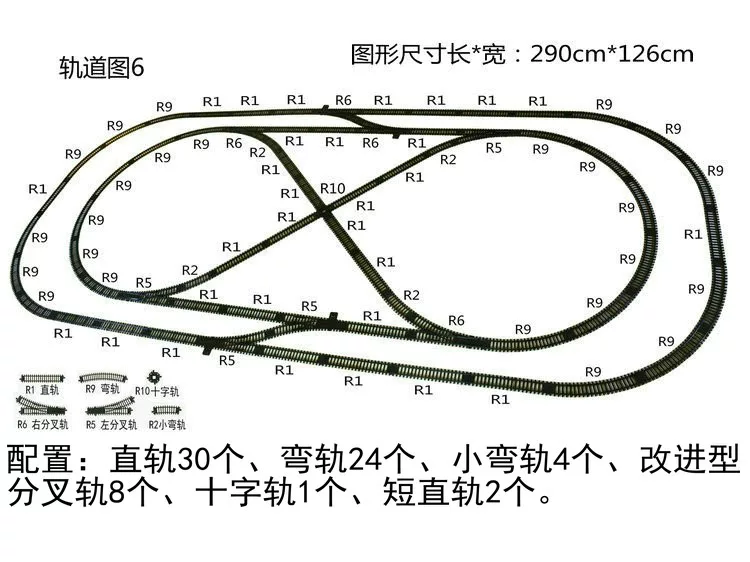 Realistic toy railed, electric train model for boys