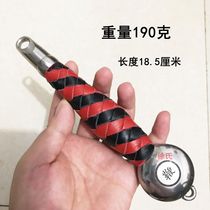 Leather braided flat pot handle lettering fish eye Unicorn Whip Diamond pattern stainless steel whip Fitness handle Handshake send spike