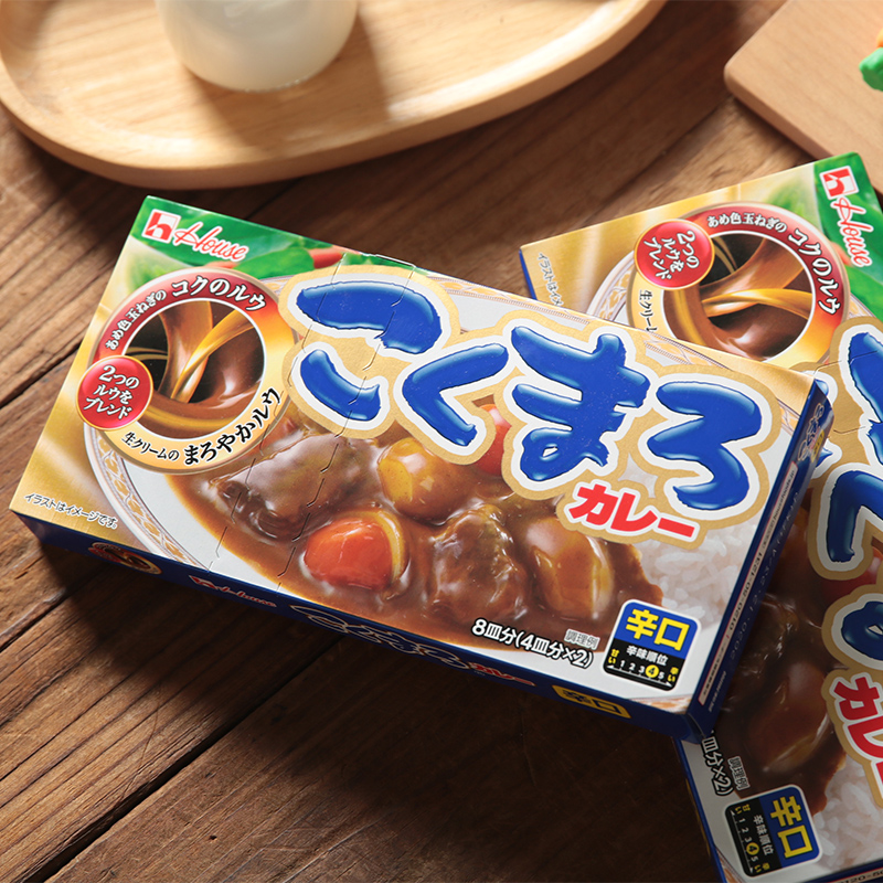 Japan imported food good service Xinkou curry 140g 8 pieces into spicy strong curry pieces seasoning rice sauce
