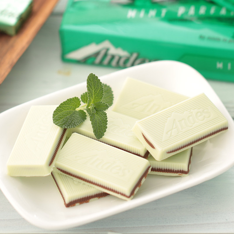 美国进口零食安迪斯andes安迪士双层薄荷巧克力夹心软糖132g 28片