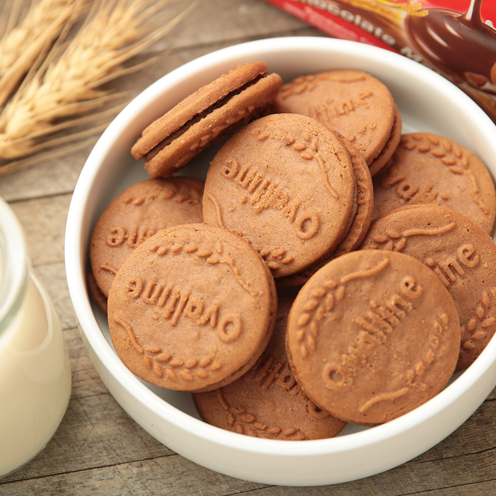 Thailand imports snacks Ovaltine Ahua Din malt chocolate cream cracker cracker 360g 12 bars into