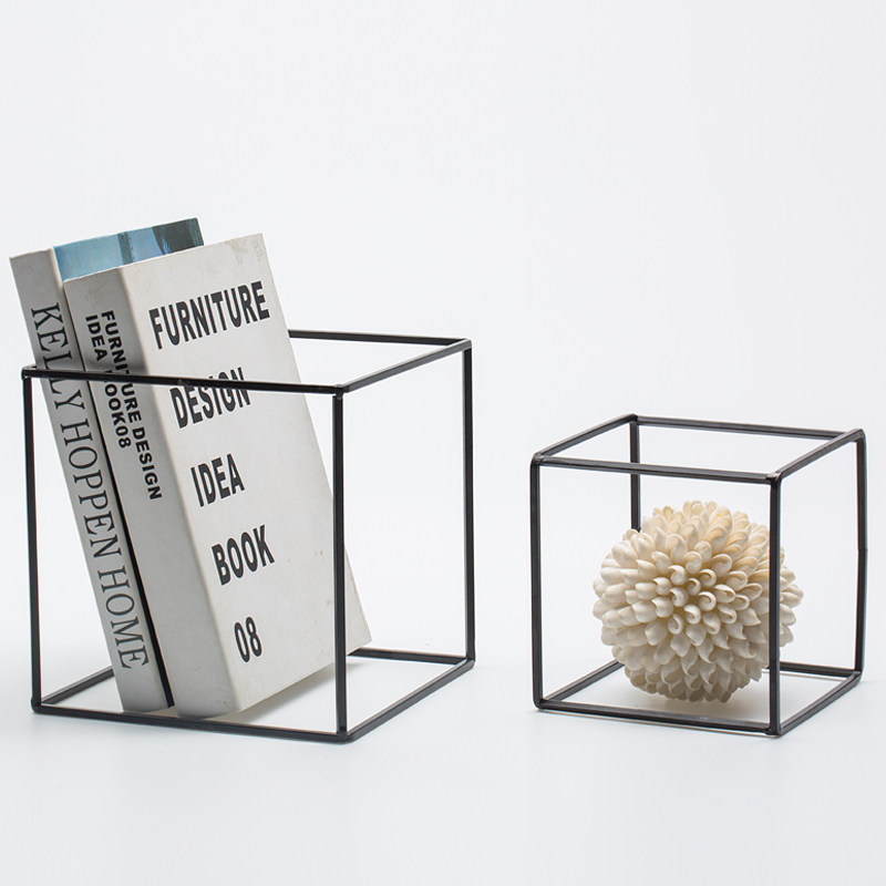 Extremely Minimalist Style Iron Art Pendulum Pieces Living Room Book Room Modern Minimalist Decoration Creative Geometric Solid Iron Frame Craft Gift Hem