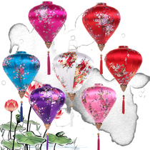 New Year Lantern Diamond Lantern Satin Vietnamese Lantern Wedding Arrangement Mall Decoration Palace Lantern Spring Festival Red Lantern