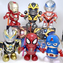 Halloween Lantern Toys Bumblebee Iron Man Dancing Robot Dancing Music Hand and Foot Swing Mid-Autumn Lantern