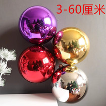 Festive shopping mall decorations scene layout red bright matte glitter Christmas ball pendant hanging ball extra large 60 cm