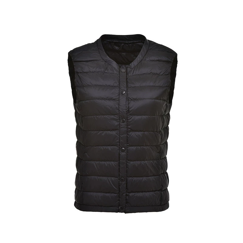 Không có cổ áo mỏng xuống vest vest nam và nữ ngắn vài mẫu siêu nhẹ siêu mỏng mặc quần áo trung niên