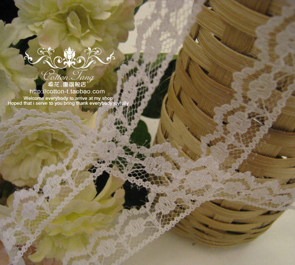 Small flower white lace lace lace) thin yarn lace) handmade parquet DIY lace side) DIY accessories 1 5cm wide