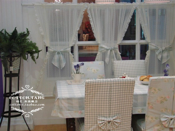 English Style Field Garden Light Yarn decoration Curtain Yarn Curtain floating curtains Half-curtain Decorative Curtains