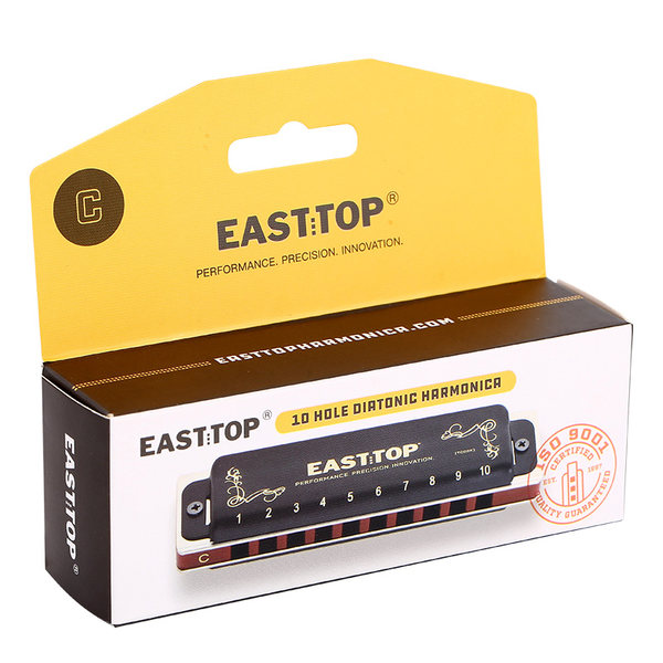 Easttop восток Ding T008K Ten голубая дыра настраивать brooklyn Сан - губная гармоника 10 отверстий начиная C Тон новичок практика стиль