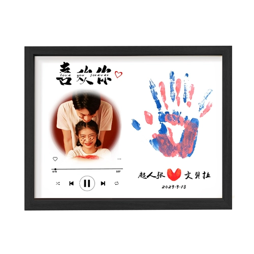 Отпечаток рук для влюбленных, пигментированная памятная фоторамка для друга, DIY, делается под заказ