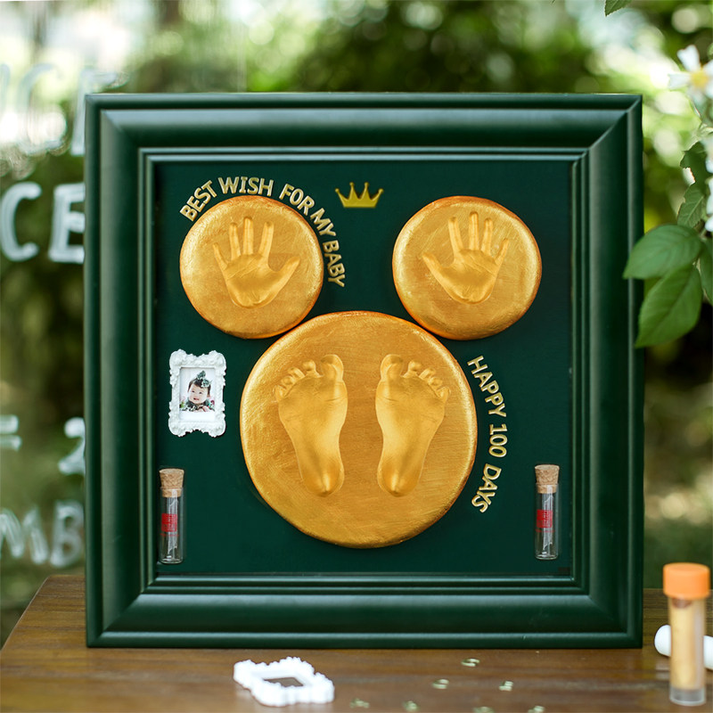 Baby year-old souvenir creative gift hundred days clone powder hand mold material DIY hand film plaster permanent​