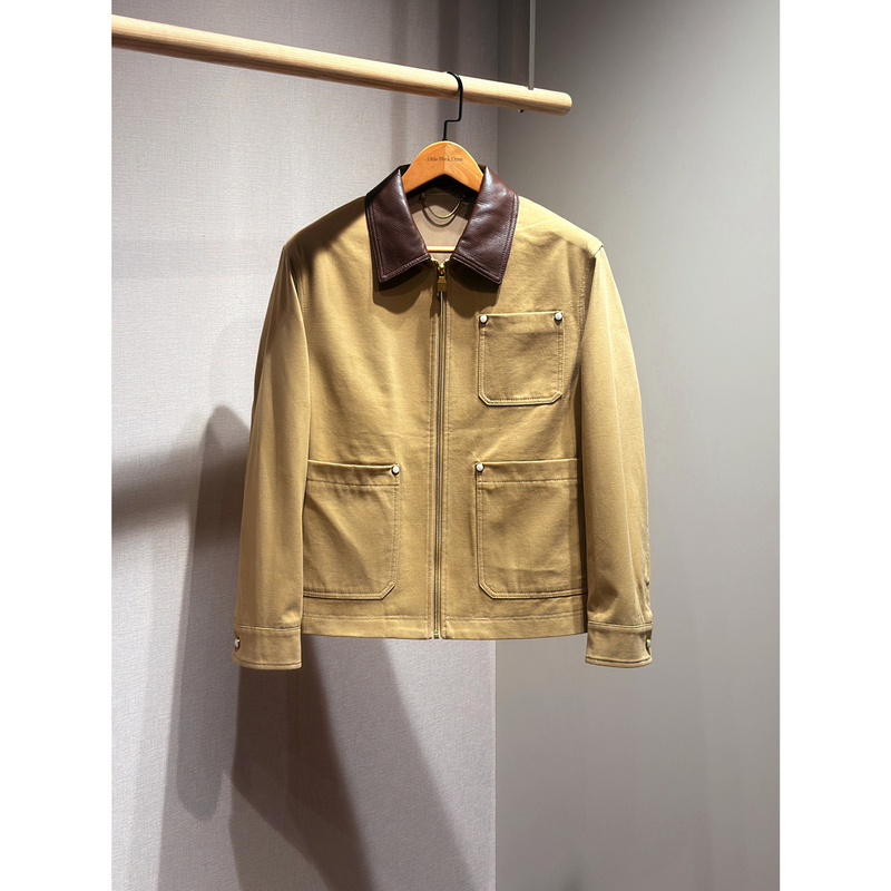 Donkey Edition! Classic Studded Details, Fine Embellishments, Sheepskin Patchwork, Old Money Style, Autumn and Winter Men's Lapel Jacket Donkey Edition! Classic Studded Details, Fine Embellishments, Sheepskin Patchwork, Old Money Style, Autumn and Winter Men's Lapel Jacket