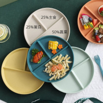 Different plate adults weight loss special wheat straw 211 divided meal dish dish fat loss household quantitative disc