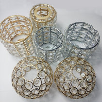 Crystal square beads round spherical wall lamp bedside lamp chandelier lampshade DIY lampshade crystal cover