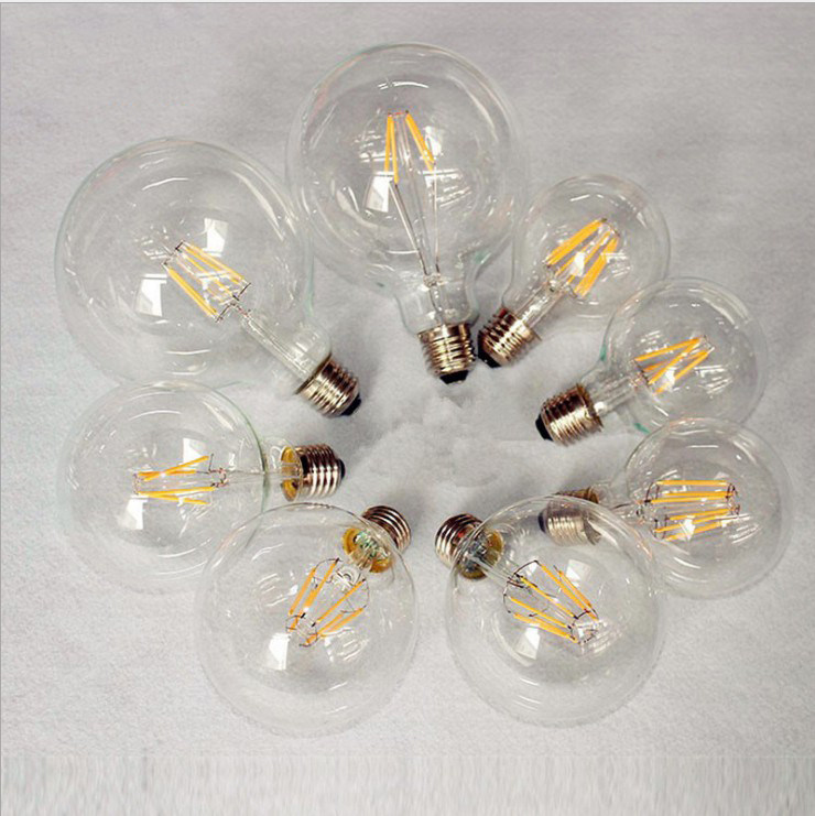 G125 large bulb decorative bubble LED E27 screw mouth large round spherical dragon beaded transparent glass bulb-Taobao