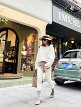 White jeans female spring small taller high waist straight cylinder casual workout slim 2022 new soup soup 2004