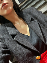 True gold necklace soup soup selection of good things European and American street style high-end K gold jewelry 18K gold personality fashionable snake bone chain