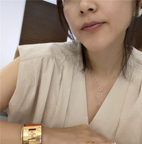 High-end ring necklace @ soup 2004 European and American style high-end womens jewelry 18K rose gold necklace female