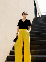 Broadlegged Pants Woman Summer Thin Soup Soup High Set Womens Dress 30 Mmie Pounds Real Silk Lace Pants 2021 Summer New