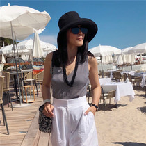 Right clothes for the right you Tang Tang 2004 21 summer new V-neck striped cotton cover-up vest for women