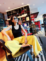 Soup soup 2004 ultra-fine wool trendy 100 lap u collar black vest woman summer outside wearing sleeveless T-shirt with undershirt