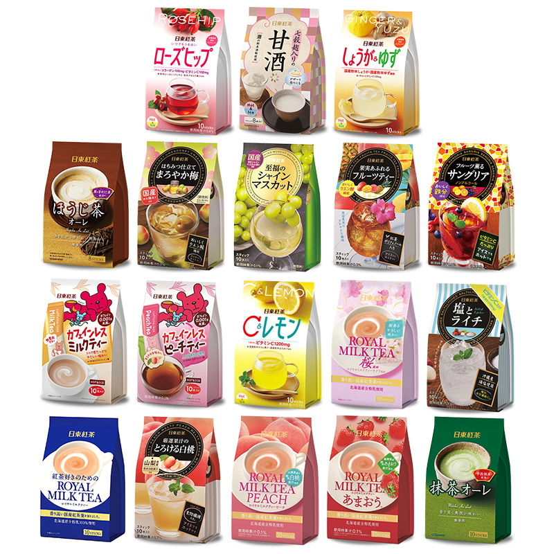 Japan imported Nitto black tea matcha lactic acid bacteria royal milk tea powder milk tea instant brewed beverage cold drink