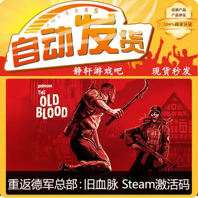 PC genuine return to German headquarters:Old Blood Wolfenstein Steam activation code cdkey