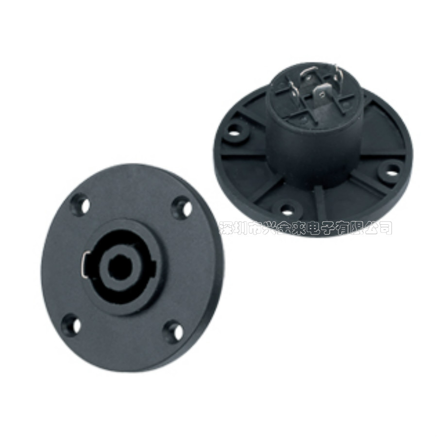 High quality 4-core Ohm head speaker sound panel socket professional socket large round seat bayonet mother seat