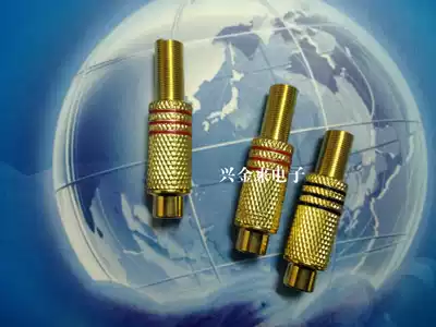 Gold-plated RCA lotus female head socket AV female seat RCA audio socket Audio amplifier wiring welding head