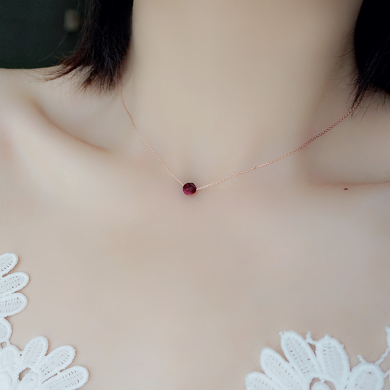 Small Z Youku Conspicuous White Retro Tiger Eye Stone Collarbone Chain 925 Pure Silver Female Ornament Minimalist Gift Student Senteal Necklace