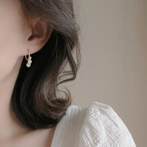 Small crowd design advanced sense s925 pure silver ear ring shiny zircons stone water drill earrings Temperament Fashion Ear Spiriter