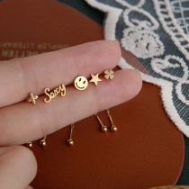 Long Flow Su Earrings Long Style Fashion Ear Chain South Korea Titanium Steel Mesh Red Ear Line Women 2021 New Tide Gold Color