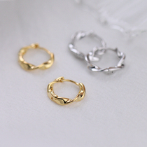 Small Z excellent product S925 sterling silver earrings female temperament Korean simple small earrings cool ins cold wind earrings earrings earrings