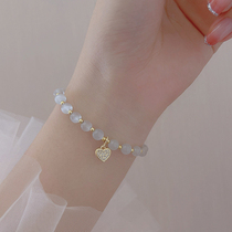 White opal love bracelet female summer student girlfriends niche design high-end bracelet simple literary jewelry