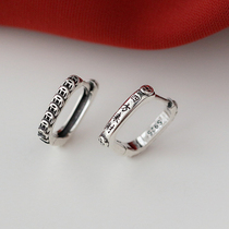 Retro made of old s925 pure silver ear ring allegory 2021 New wave small crowdsourced design sensual sensual