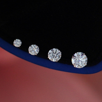 S999 Sterling Silver Simple Diamond Stud Earring Stick Small Cartilage Delicate Single Diamond Foot Silver Stud Sleep Without Removal