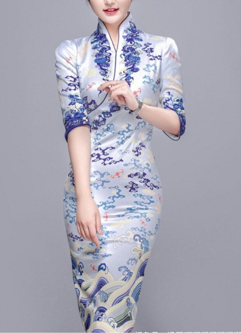 HNA flight sister suit cheongsam uniform high-end Hainan Airlines flight attendant slim dress Haitian Xiangyun end elegant