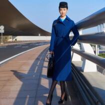 True tasting Xiao Air Ladys Twin Clothes with Mid - Long Royal Blue Thickening 2022 new style