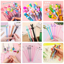 Cartoon cat pendant pendant black gel pen pen pen student prize can be printed logo phone