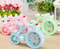 Candy color bicycle alarm clock cartoon clock student gift baby birthday prize desktop decoration ornaments