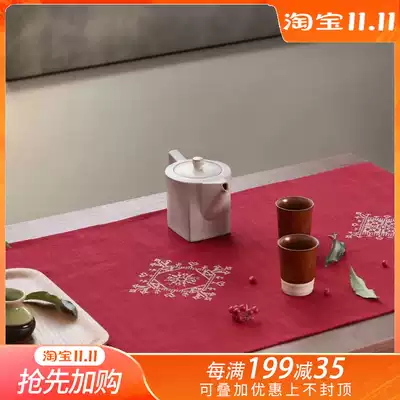 New Chinese Zen table flag TV cabinet cover long strip tablecloth coffee table fabric household dust cover towel shoe cabinet cloth