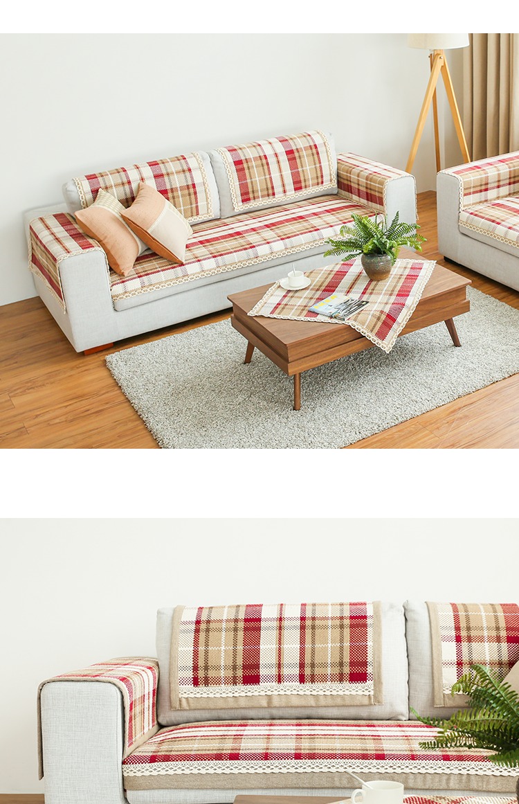 Sofa Mỹ đệm bốn mùa đệm sofa đệm vải lanh khăn bông phổ quát sofa bìa sofa bao gồm đầy đủ khăn - Ghế đệm / đệm Sofa đệm ghế phòng khách