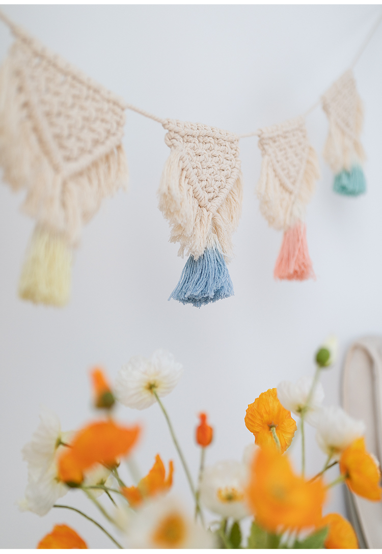 in nhật ký túc xá thảm dệt tay treo băng rôn vải giường Bohemian cạnh giường ngủ và bữa sáng ở Bắc Âu trang trí tường - Tapestry 	thảm treo tường hình biển