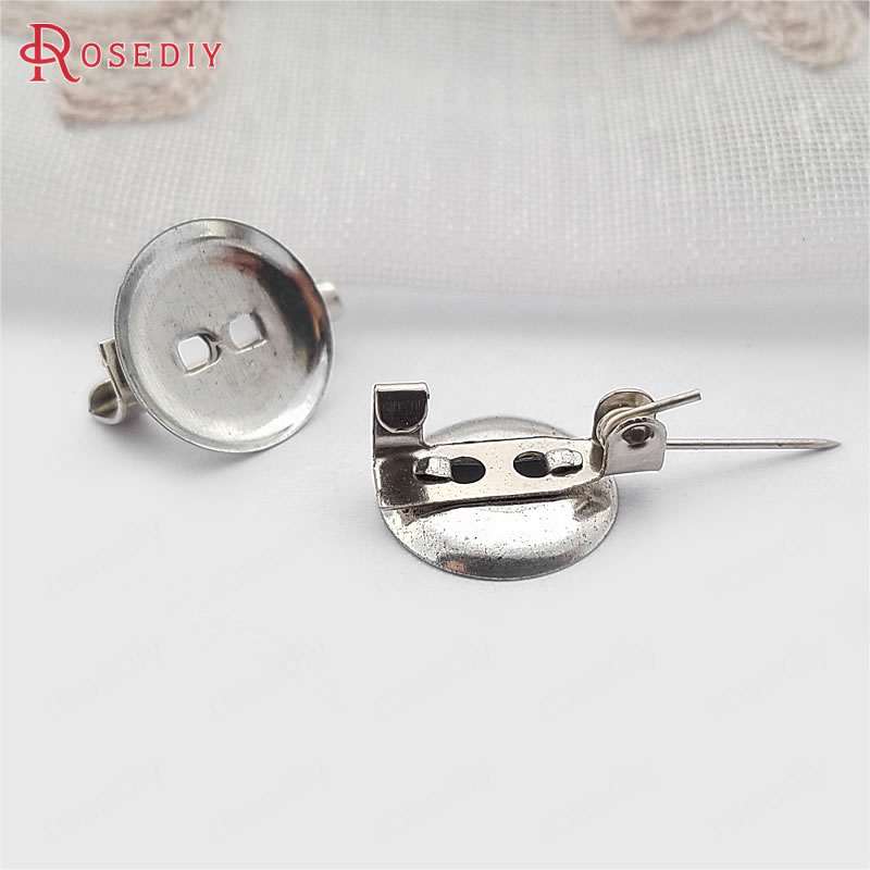 DIY Phụ kiện tóc Đồng thau chân dưới Đĩa Đĩa tóc Trâm Khay đĩa đầu dây 12943 - Trâm cài logo cài áo