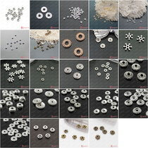 DIY Retro Alloy Ornament Accessories Bracelet Strings Beads Accessories Hide Silver Beads Small Septuate Beads 12812