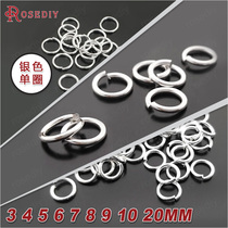 DIY jewelry accessories production materials Single ring Open ring Connecting ring Iron ring Copper ring Connecting ring Imitation silver