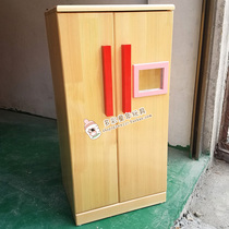  Wooden simulation house toys Childrens game toys Kindergarten supplies Parent-child toys Solid wood wardrobe