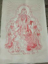Taiyi saves bitter Tianzun folk crafts Zhu Xianzhen New Year painting prints